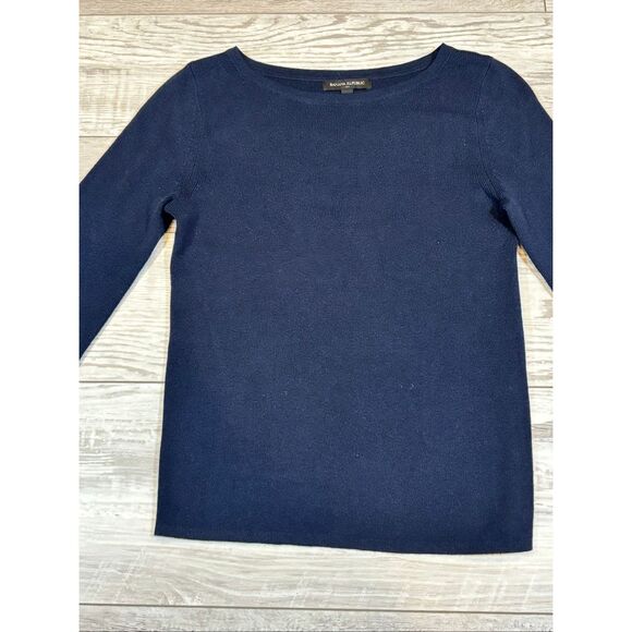 Banana Republic navy blue classy sweater blouse size XS - Picture 3 of 10